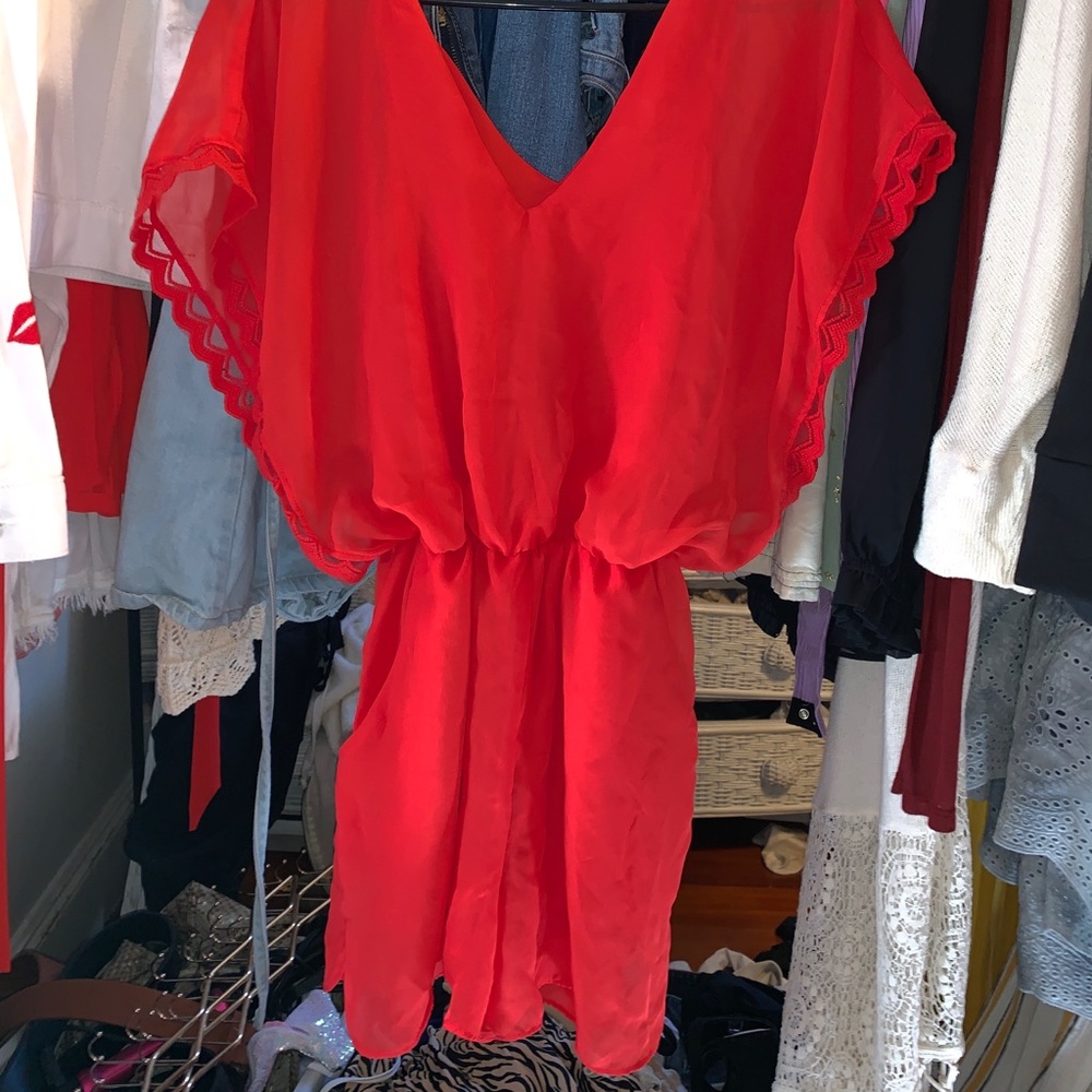 A charlotte russe red, short romper. Size S